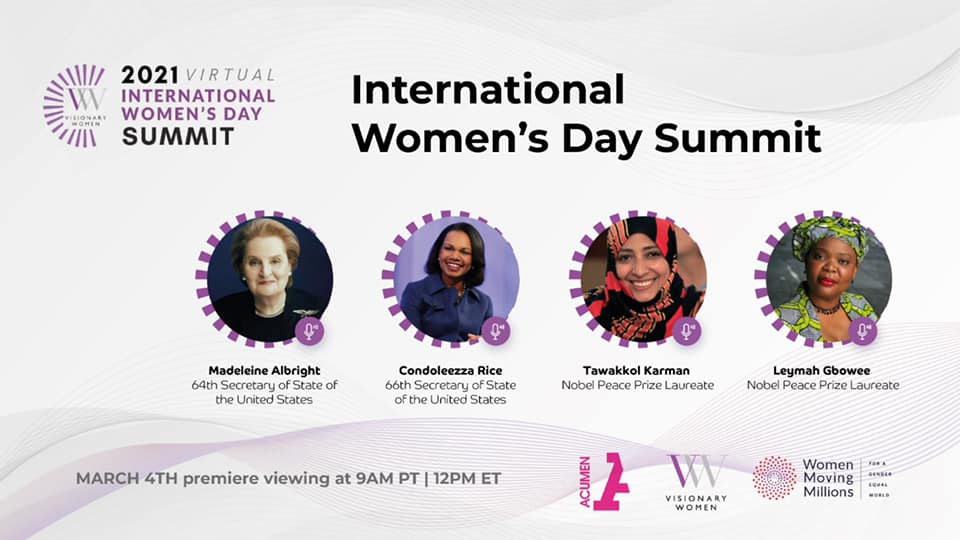 Mrs. Tawakkol Karman participated in the International Women’s Day Summit event 2021